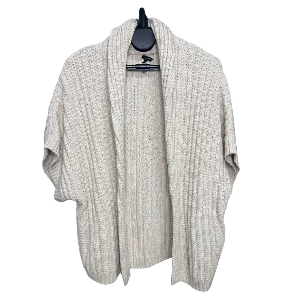 Talbots Cardigan Women’s Wool Short Sleeve Chunky Sweater XS Grandpa